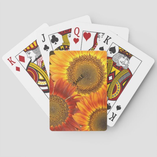 Zonnebloemdek van kaarten (Achterkant)