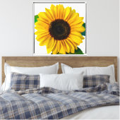 Zonnebloemdeur Canvas Afdruk (Insitu (Slaapkamer))