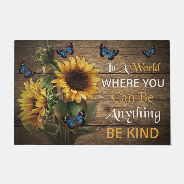 Zonnebloemdeurmat/Deuren vooraan/Gift voor verwarm Deurmat (Voorkant)