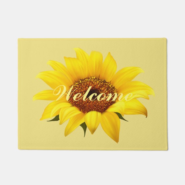 Zonnebloemdeurmat Deurmat (Voorkant)