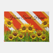 Zonnebloemdeurmat Stripe Deurmat (Voorkant)