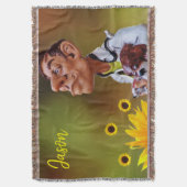 Zonnebloemdierenarts Drow Blanket Deken (Voorkant Verticaal)