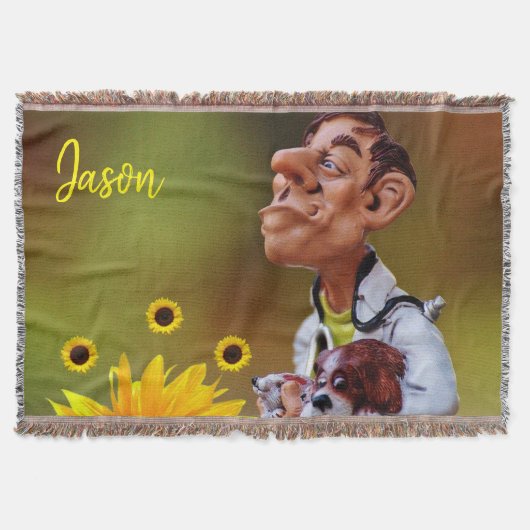 Zonnebloemdierenarts Drow Blanket Deken (Voorkant)
