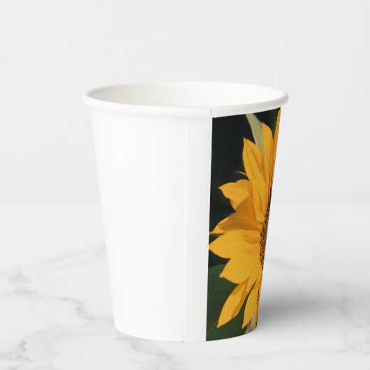 Zonnebloemdocument Koppen Papieren Bekers (Rechts)