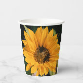 Zonnebloemdocument Koppen Papieren Bekers (Voorkant)