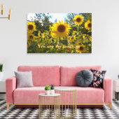 Zonnebloemdoek Canvas Afdruk (Insitu (Woonkamer))