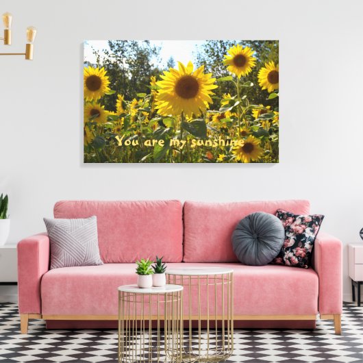 Zonnebloemdoek Canvas Afdruk (Insitu (Woonkamer))