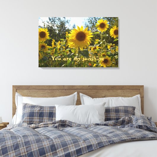 Zonnebloemdoek Canvas Afdruk (Insitu (Slaapkamer))