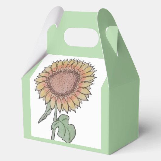 Zonnebloemdoos Bedankdoosjes (Achterkant)