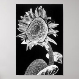 Zonnebloemdruk - kunst voor het goede doel poster