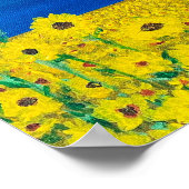 Zonnebloemdruk Poster (Hoek)