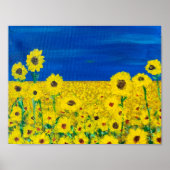 Zonnebloemdruk Poster (Voorkant)