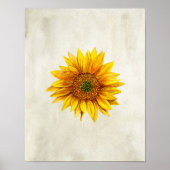 Zonnebloemdruk. Rijke wandkunst. Landbloem Poster (Voorkant)