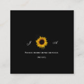 Zonnebloemdruppels All In One Trouw Uitnodiging Informatiekaartje (Achterkant)