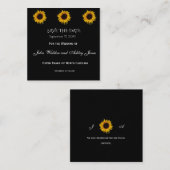 Zonnebloemdruppels All In One Trouw Uitnodiging Informatiekaartje (Voorkant / Achterkant)