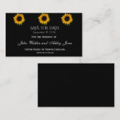 Zonnebloemdruppels Save The Date-ansichtkaart Informatiekaartje (Voorkant / Achterkant)