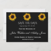 Zonnebloemdruppels Save The Date Kaart (Voorkant)