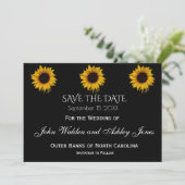 Zonnebloemdruppels Save The Date Kaart (Staand voorkant)