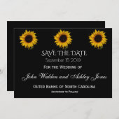 Zonnebloemdruppels Save The Date Kaart (Voorkant / Achterkant)