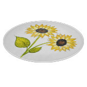 "ZonnebloemDuet" Snijplank (Hoek)