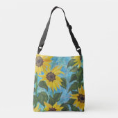 Zonnebloemdwarszak Crossbody Tas (Achterkant)
