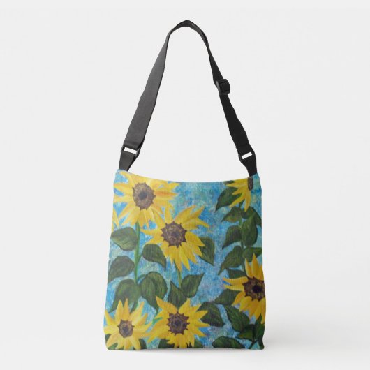 Zonnebloemdwarszak Crossbody Tas (Voorkant)