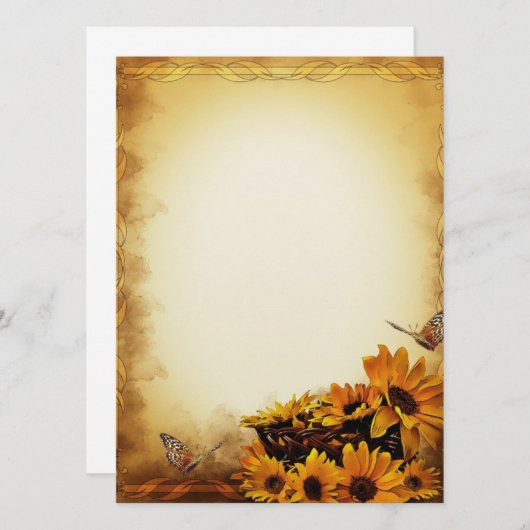 Zonnebloemen (Voorkant / Achterkant)