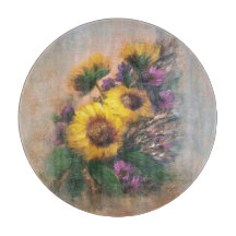 Zonnebloemen 12" Rond