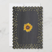 Zonnebloemen 16e verjaardag schoolbord kaart (Achterkant)