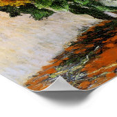 Zonnebloemen, 1881 van Monet. Poster (Hoek)