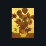 Zonnebloemen: 1888 door Van Gogh Canvas Afdruk<br><div class="desc">Vincent Van Gogh's Post - Impressionistisch schilderij "Zonnebloemen: 1888."</div>