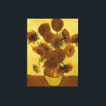 Zonnebloemen: 1888 door Van Gogh Canvas Afdruk<br><div class="desc">Vincent Van Gogh's Post - Impressionistisch schilderij "Zonnebloemen: 1888."</div>
