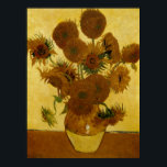 Zonnebloemen: 1888 door Van Gogh Poster<br><div class="desc">Vincent Van Gogh's Post - Impressionistisch schilderij "Zonnebloemen: 1888."</div>