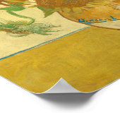 Zonnebloemen 1888 door Vincent van Gogh Poster (Hoek)