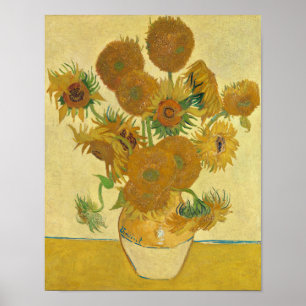Zonnebloemen 1888 door Vincent van Gogh Poster