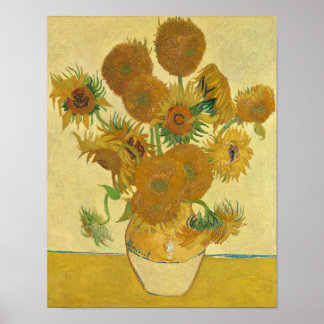 Zonnebloemen 1888 door Vincent van Gogh Poster