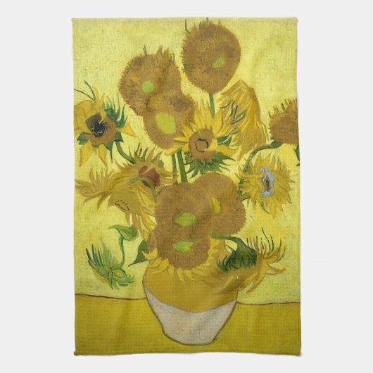 Zonnebloemen 1889 theedoek (Verticaal)