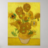 Zonnebloemen, 1889, van Vincent van Gogh Poster (Voorkant)
