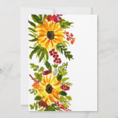 Zonnebloemen 1e Verjaardag Meisje Foto Floral Kaart (Achterkant)