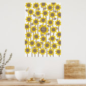Zonnebloemen -250 Handtekeningengast Alternatief Poster (Keuken)