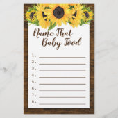 Zonnebloemen 2 Shower Games raden prijs en Baby vo (Achterkant)