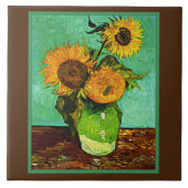 Zonnebloemen, 3, door Vincent van Gogh Tegeltje (Voorkant)