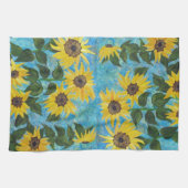 Zonnebloemen #3 - Een keukenhanddoek (Horizontaal)