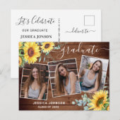 Zonnebloemen 3 Uitnodiging tot fotografie (Voorkant / Achterkant)