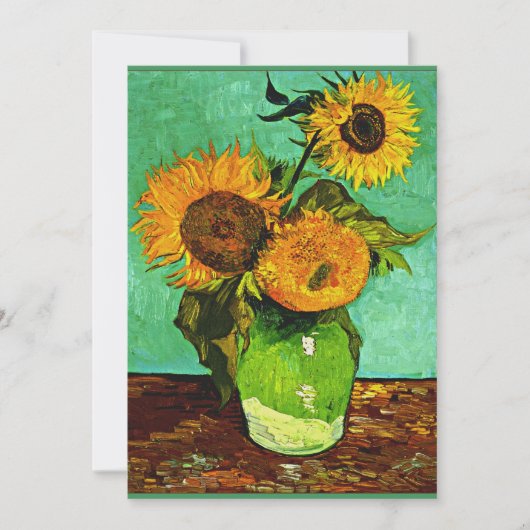 Zonnebloemen, 3, van Vincent van Gogh Kaart (Voorkant)