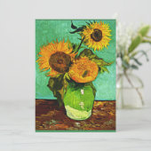 Zonnebloemen, 3, van Vincent van Gogh Kaart (Staand voorkant)