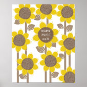 Zonnebloemen -50 Signature Guest Book Alternative Poster (Voorkant)