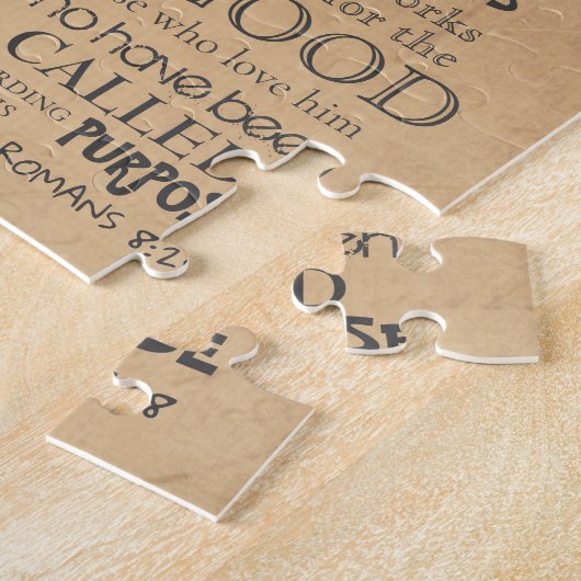 Zonnebloemen 8:28 Bijbelverse Legpuzzel (Zijkant)