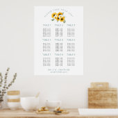 Zonnebloemen 9 Tabellen 90 Grafiek van de gastbank Poster (Keuken)