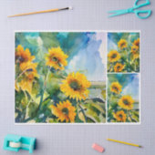 Zonnebloemen aan het eind van de zomer tissuepapier (Craft)